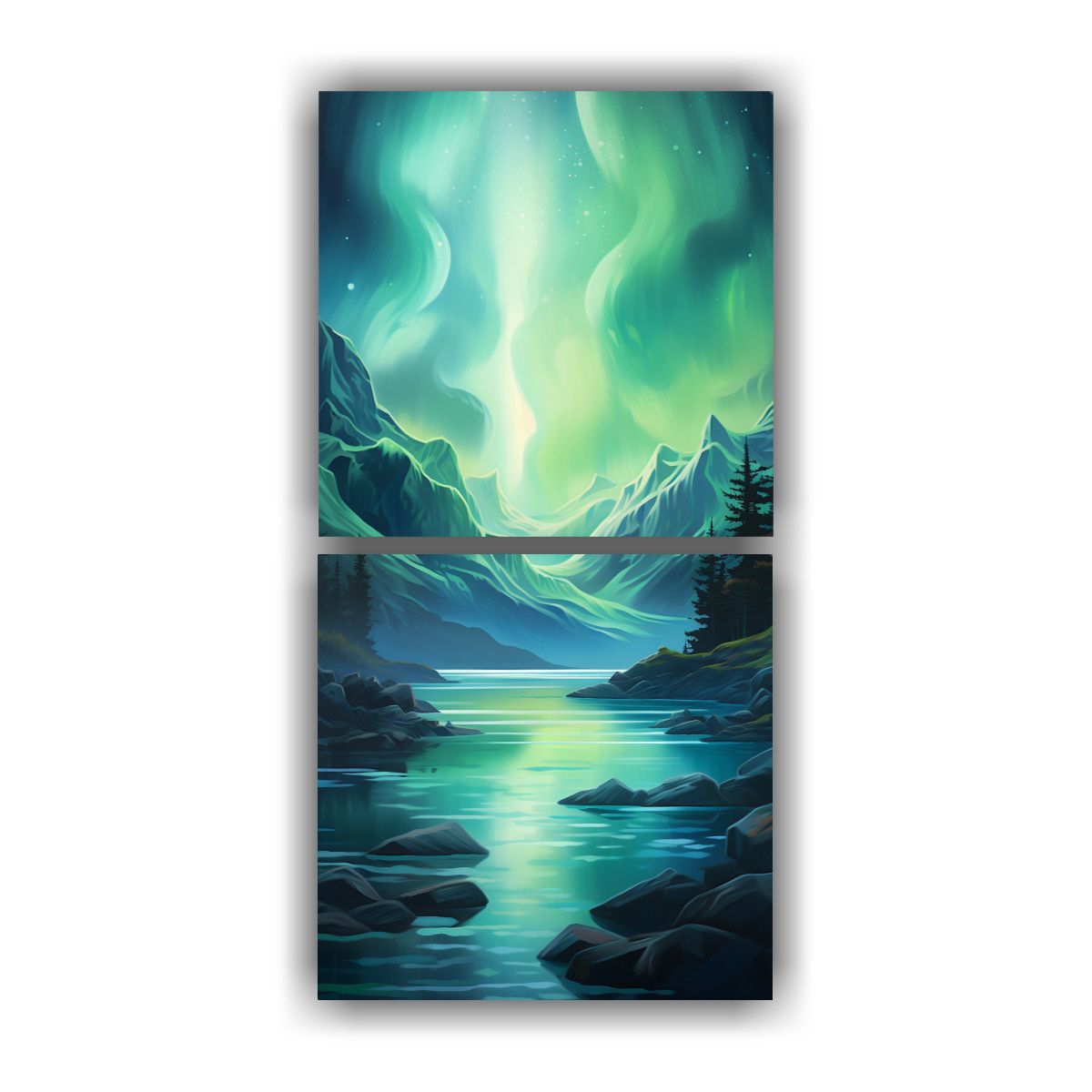 GENERICO - Pinturas Decorativas En Bastidor Luminosos 70x140 Cm