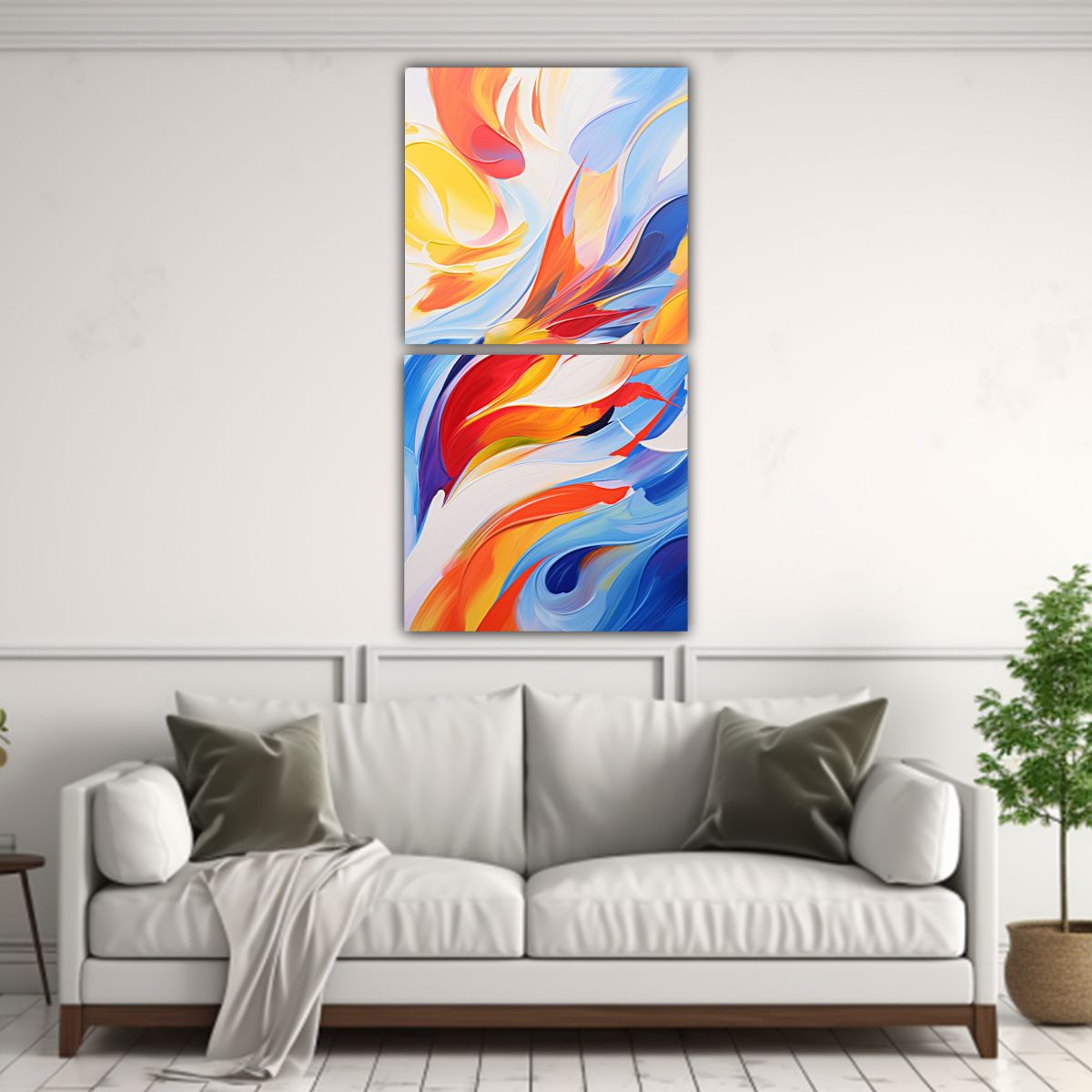 GENERICO - Pinturas Decorativas De Expresión Formación De 70x140 Cm