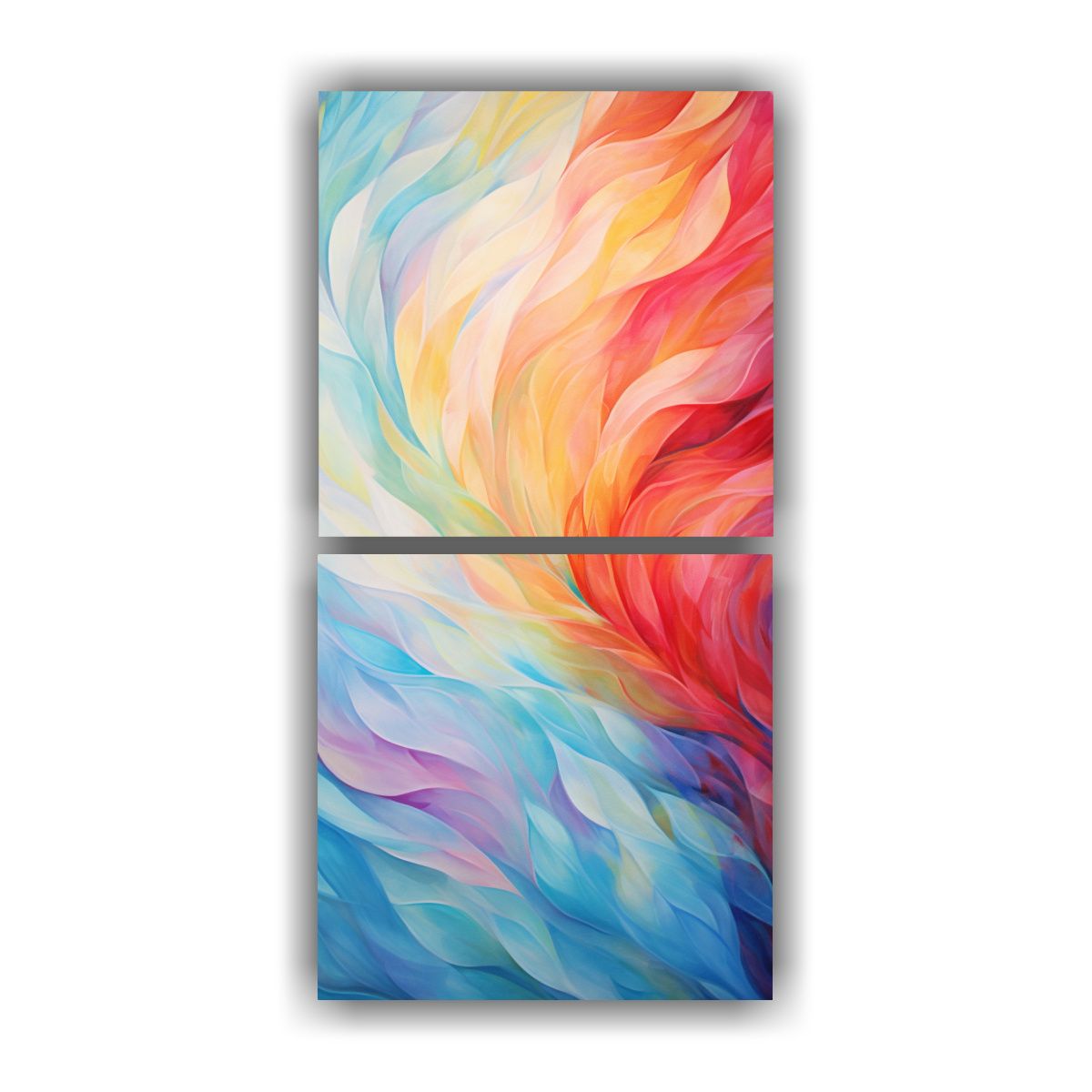 GENERICO - Pinturas Abstractas De Patrones Vibrantes Y 80x160 Cm