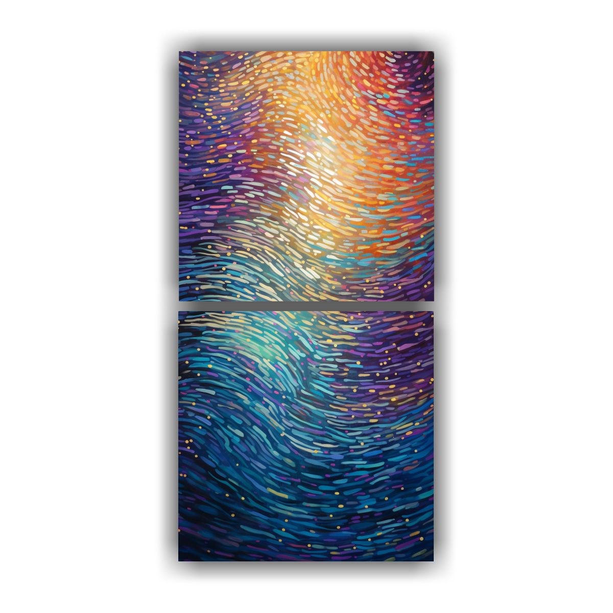 GENERICO - Conjunto 2 Lienzos De Tela Modernos Mágicos 70x140 Cm