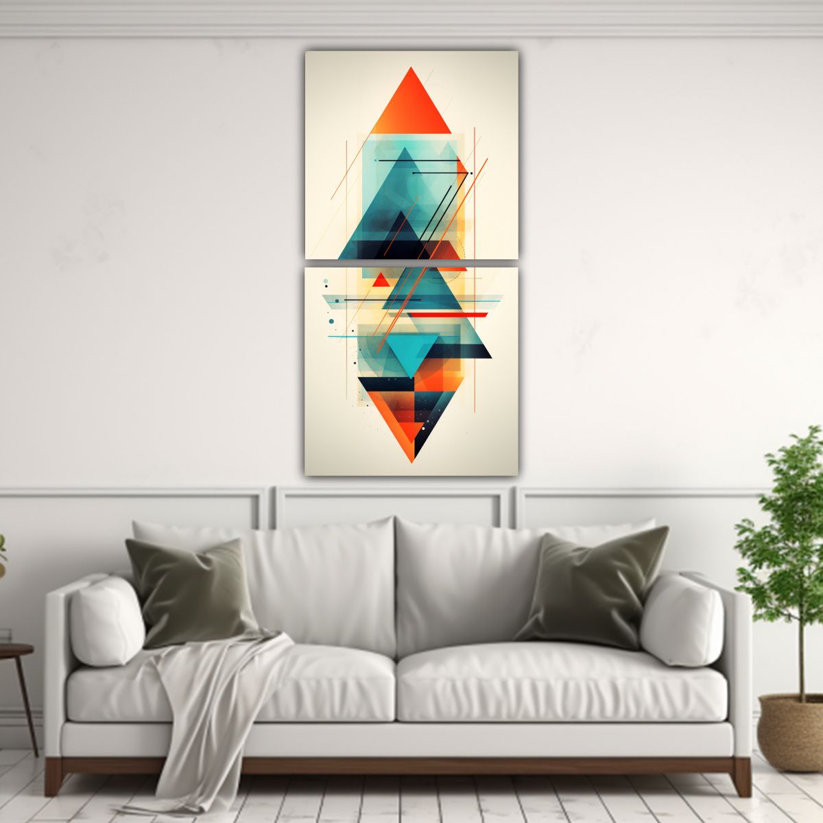 GENERICO - Pintura Decorativa Abstracta Moderna En Lienzo 70x140 Cm