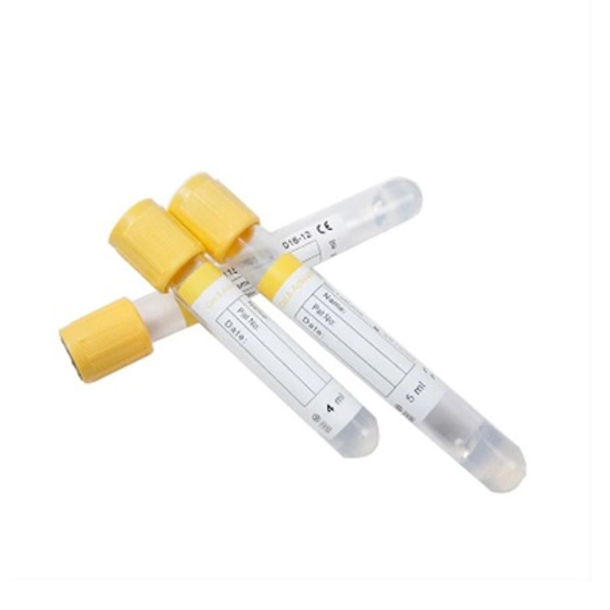 GENERICO - Tubo tapa amarillo 5,5ml 12x100 mm Globalvac 100 unidades