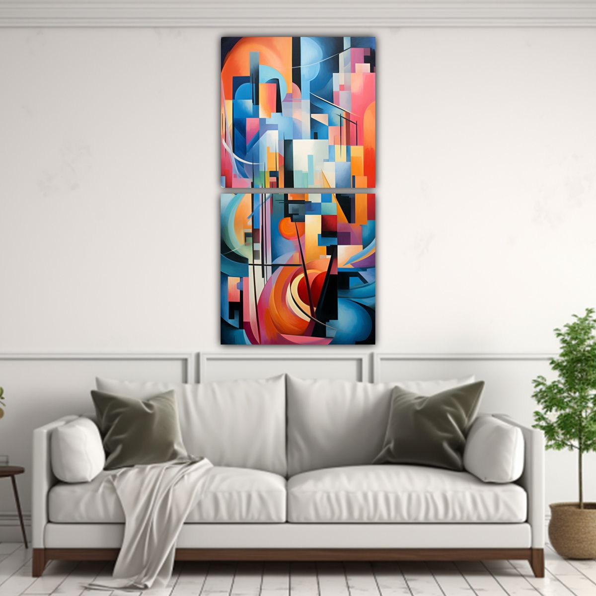 GENERICO - Composición Duradera En Lienzo Con 80x160 Cm