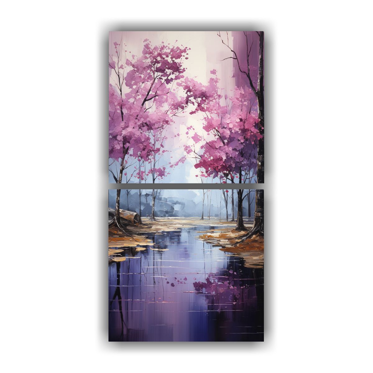 GENERICO - Conjunto 2 Telas En Bastidor Sublimadas Alegre 80x160 Cm