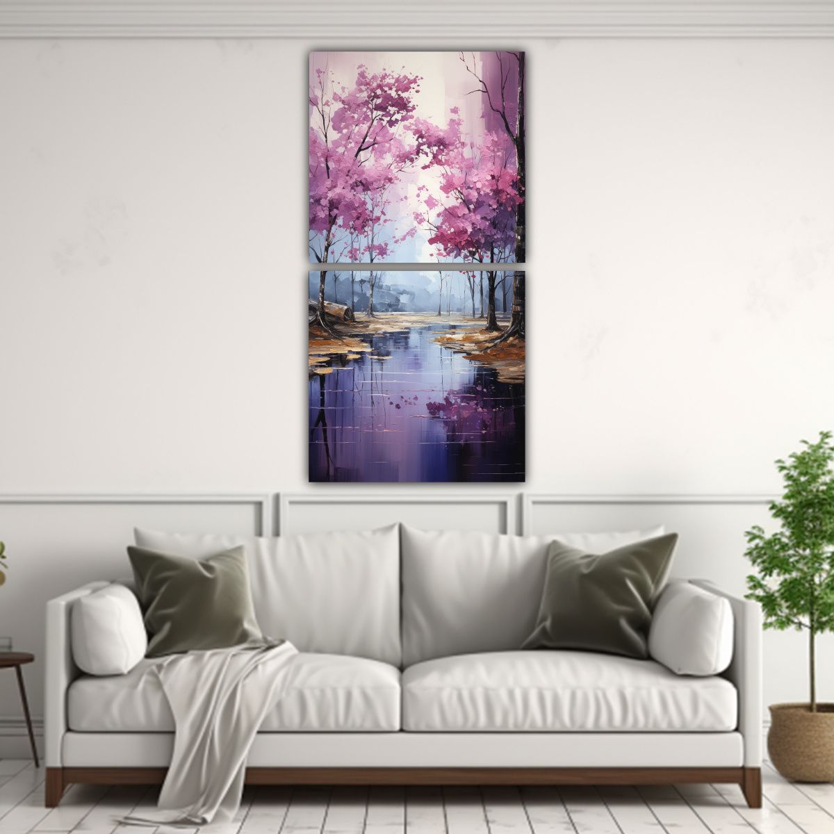 GENERICO - Conjunto 2 Telas En Bastidor Sublimadas Alegre 80x160 Cm