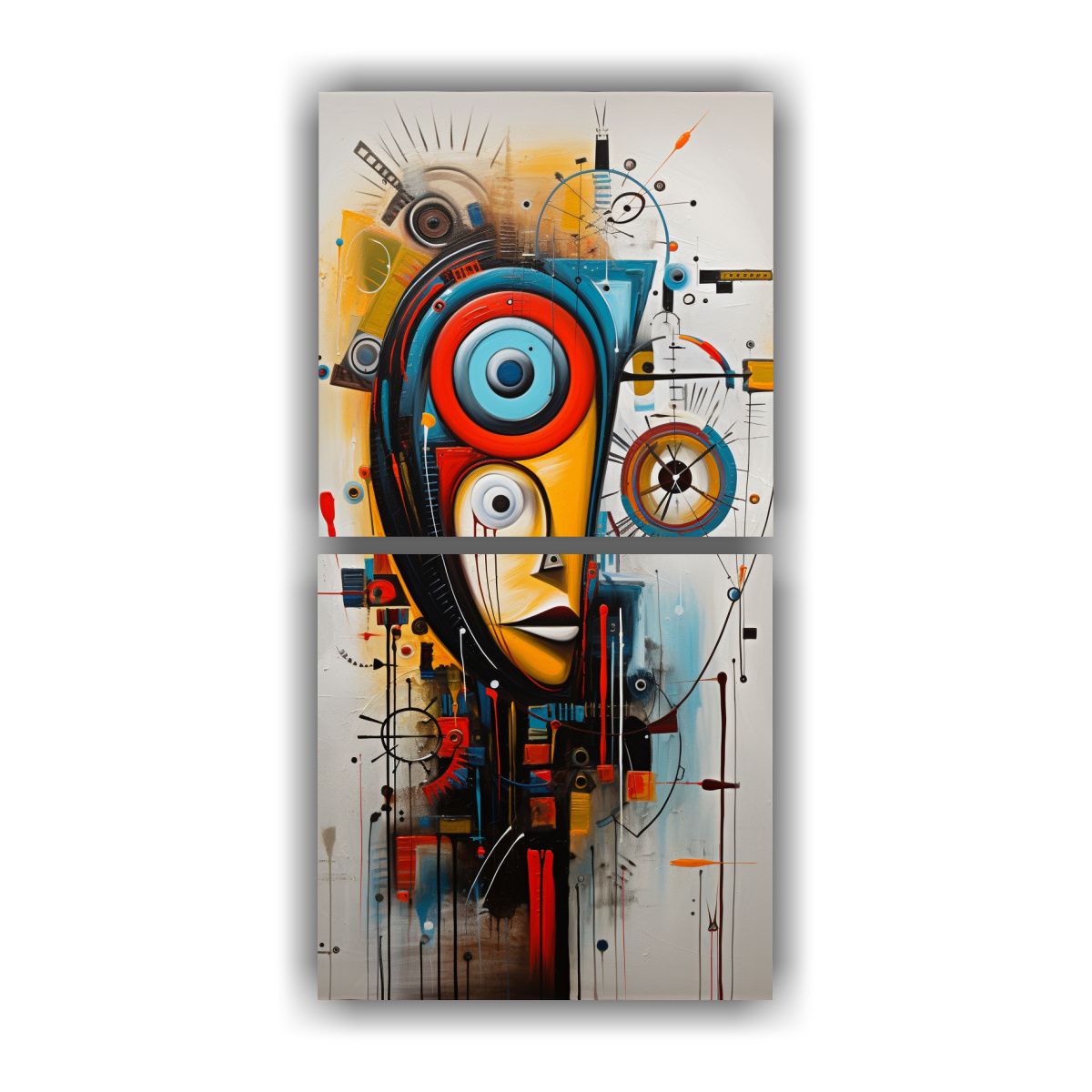 GENERICO - Lienzos Abstractos Con Tonalidades Originales 80x160 Cm