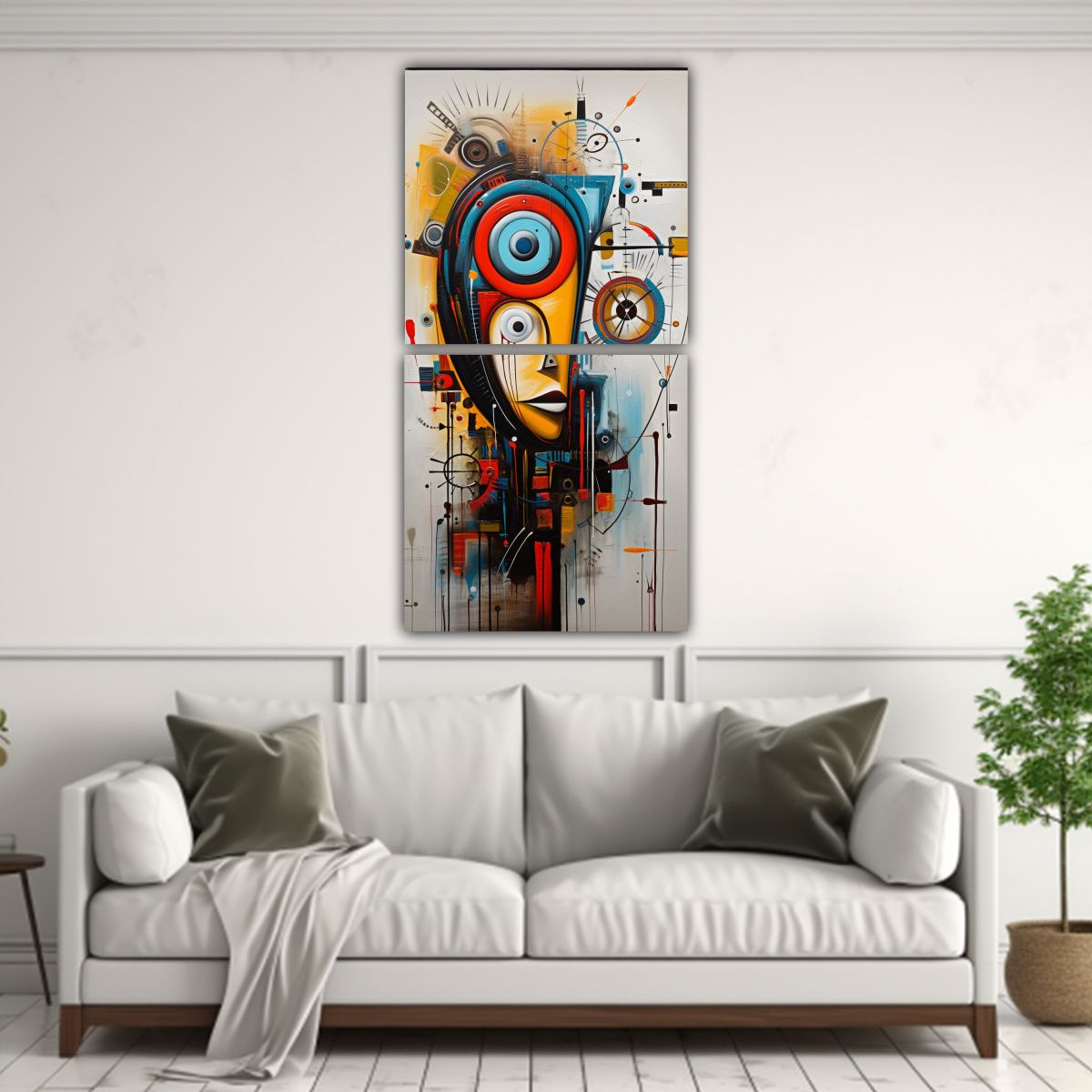 GENERICO - Lienzos Abstractos Con Tonalidades Originales 80x160 Cm