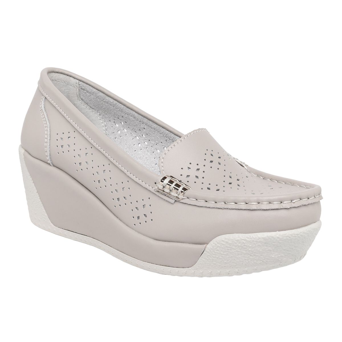 ALQUIMIA - Mocasin Mujer Gris Jipe Alquimia