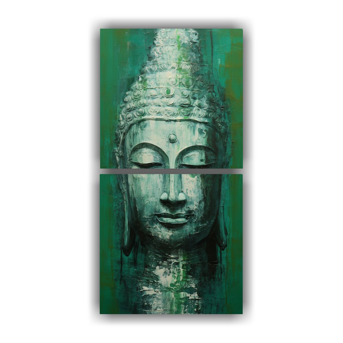 GENERICO - Díptico Composición Equilibrio Buddha Rostro 70x140 Cm