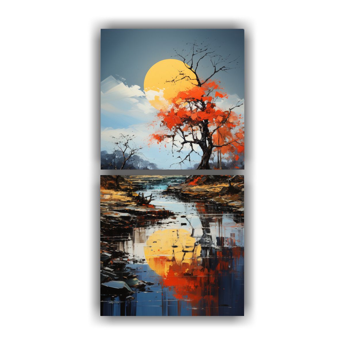 GENERICO - Composición Visual Audaz Con Pinceladas 70x140 Cm