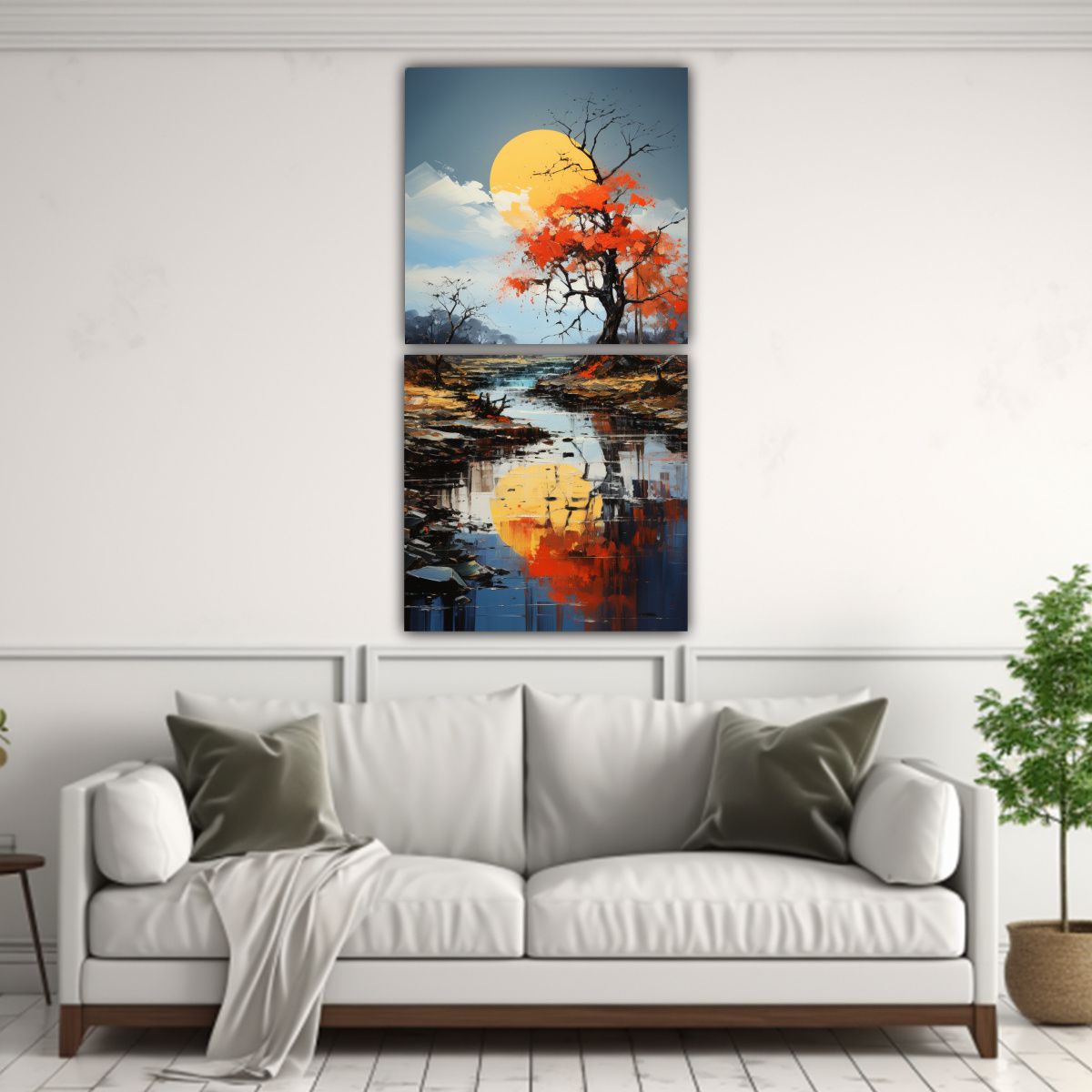 GENERICO - Composición Visual Audaz Con Pinceladas 70x140 Cm