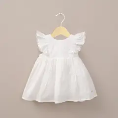 OPALINE - Vestido sin mangas blanco de niña