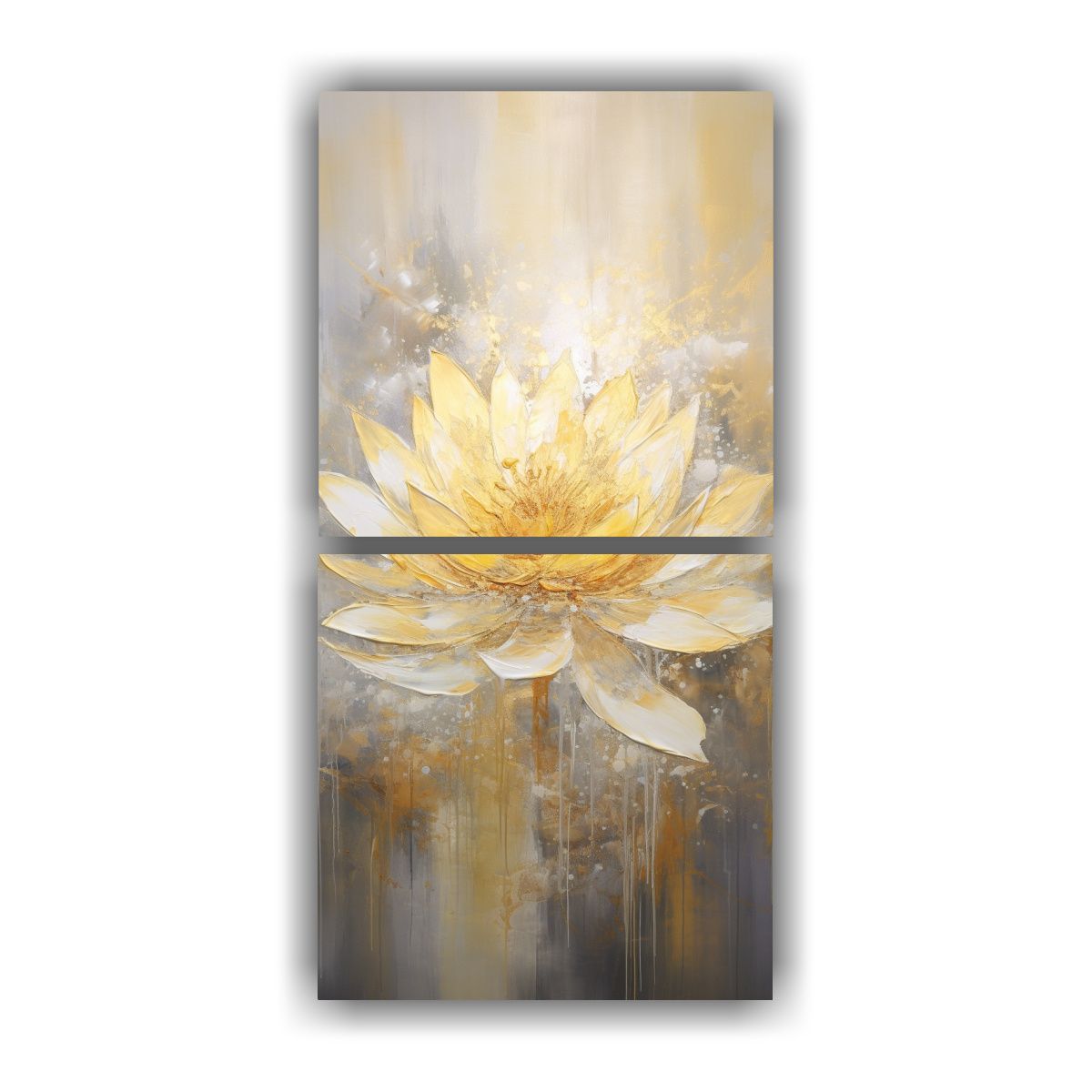 GENERICO - Pintura De Loto Amarillo Con Detalles Intrincados 70x140 Cm