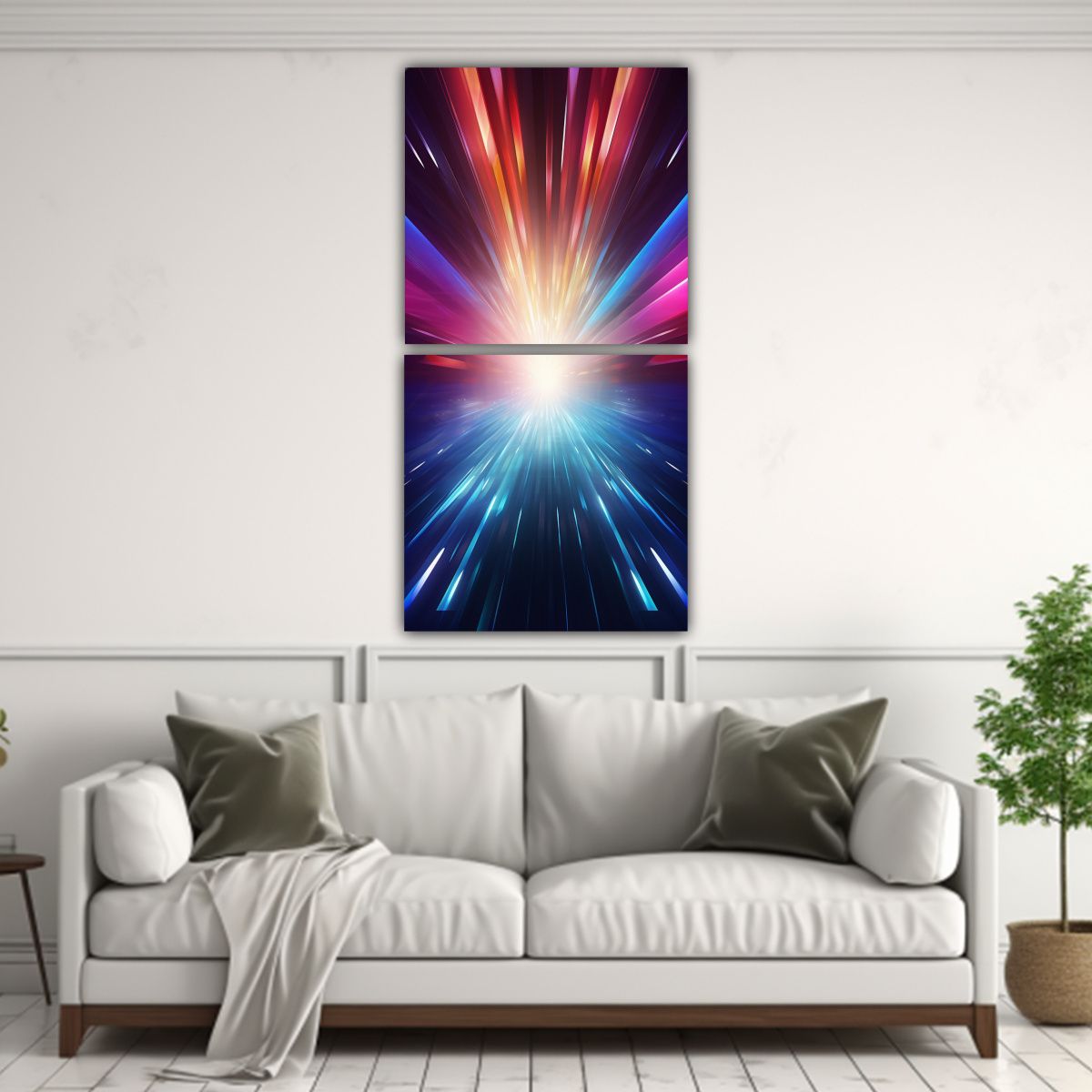 GENERICO - Cuadros Inspiración Cuarto Abstracto Túnel De 80x160 Cm