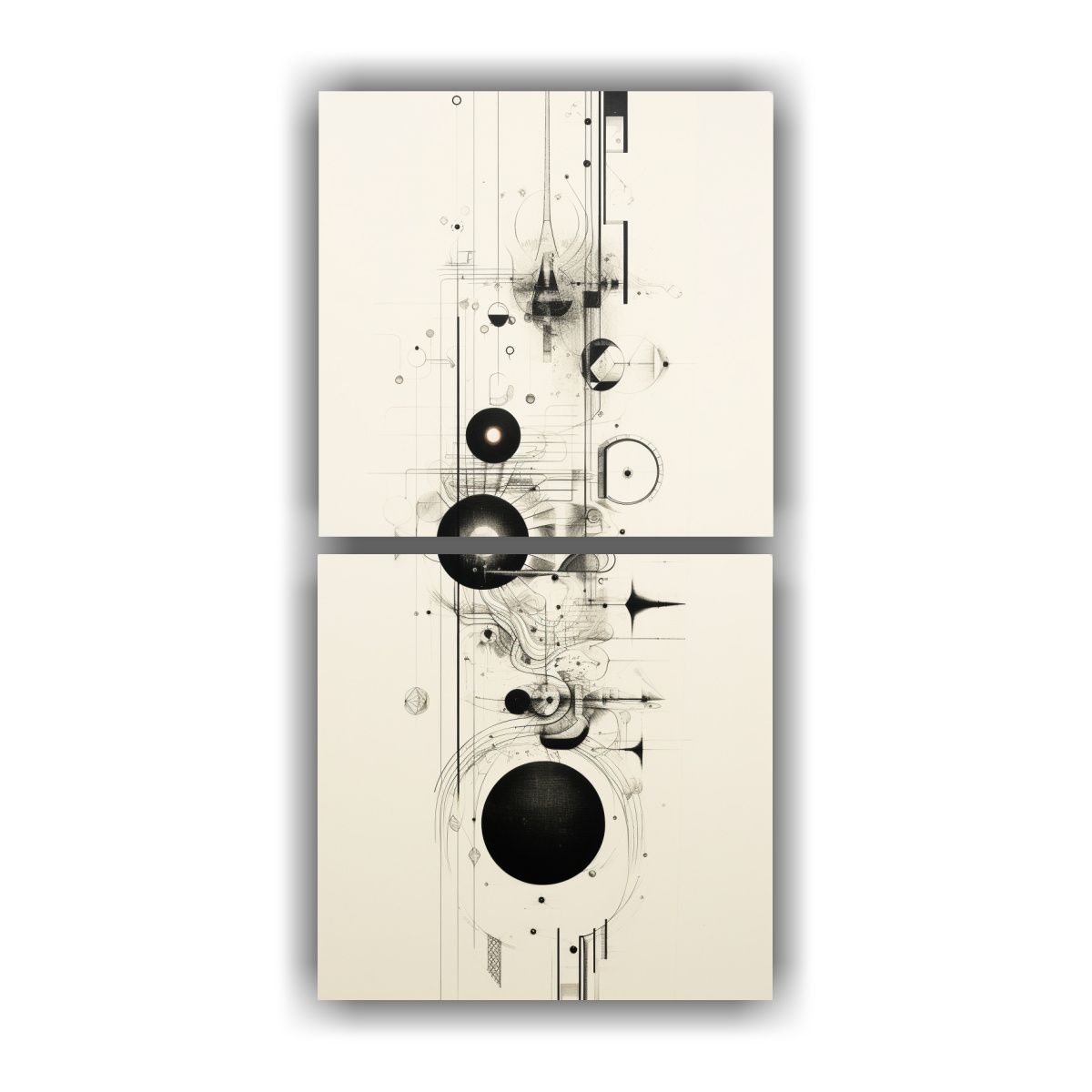GENERICO - Pinturas Decorativas En Blanco Y Negro De Alto 80x160 Cm
