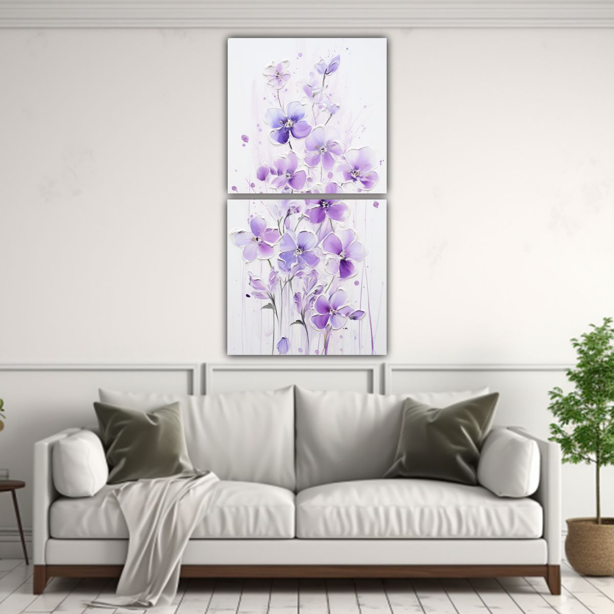 GENERICO - Pintura Acrílica Sin Costuras En Blanco Y Negro 80x160 Cm