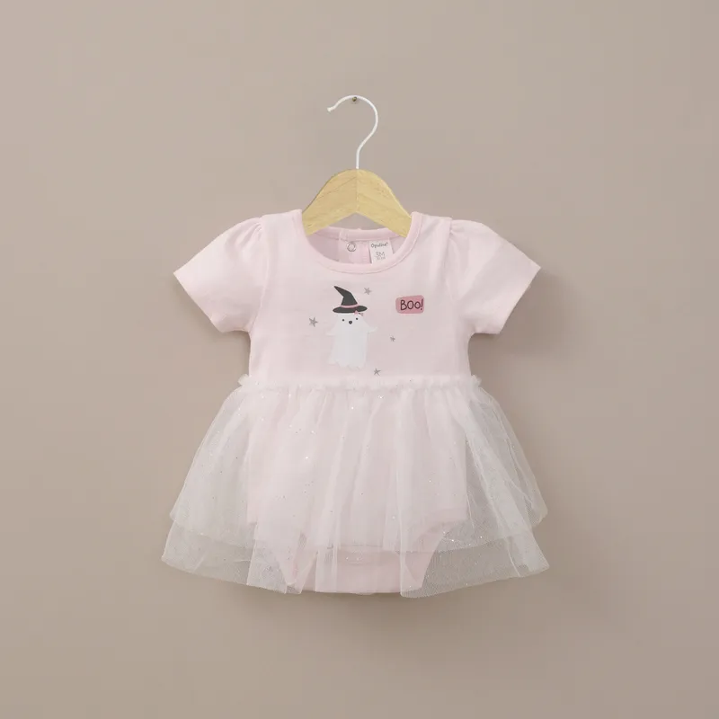 OPALINE - Body vestido rosado de bebé niña halloween