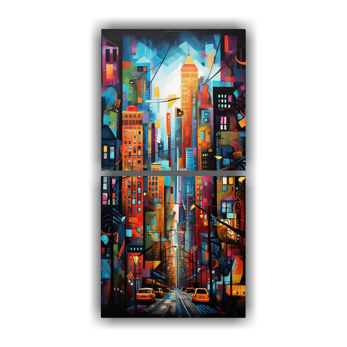 GENERICO - Cuadros Urbanos De Fusión De Energía Vibrante 80x160 Cm