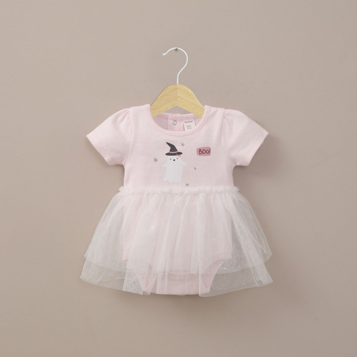OPALINE - Body vestido rosado de bebé niña halloween