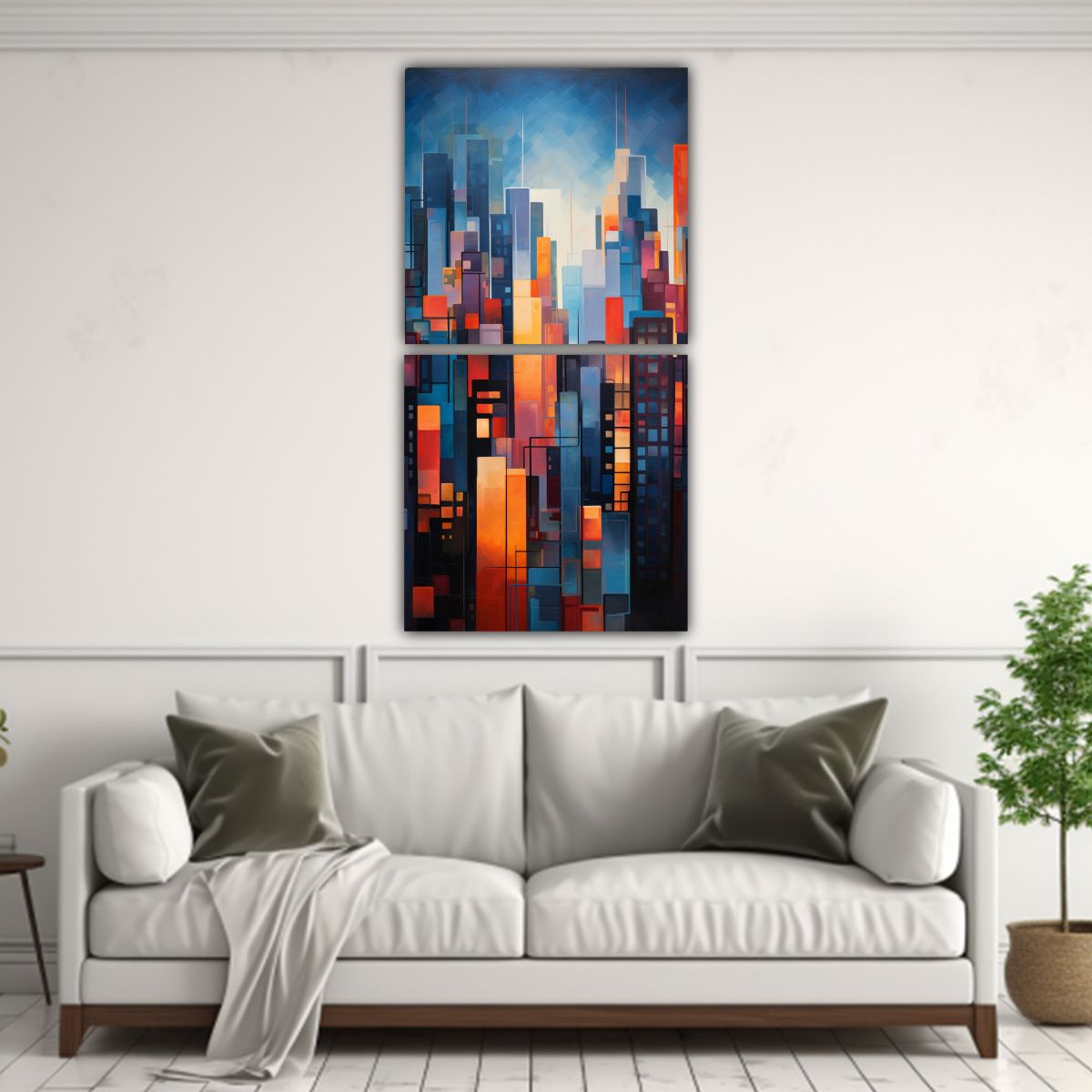 GENERICO - Conjunto 2 Telas Bastidor Inspiración Estética 70x140 Cm