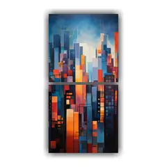 GENERICO - Conjunto 2 Telas Bastidor Inspiración Estética 80x160 Cm