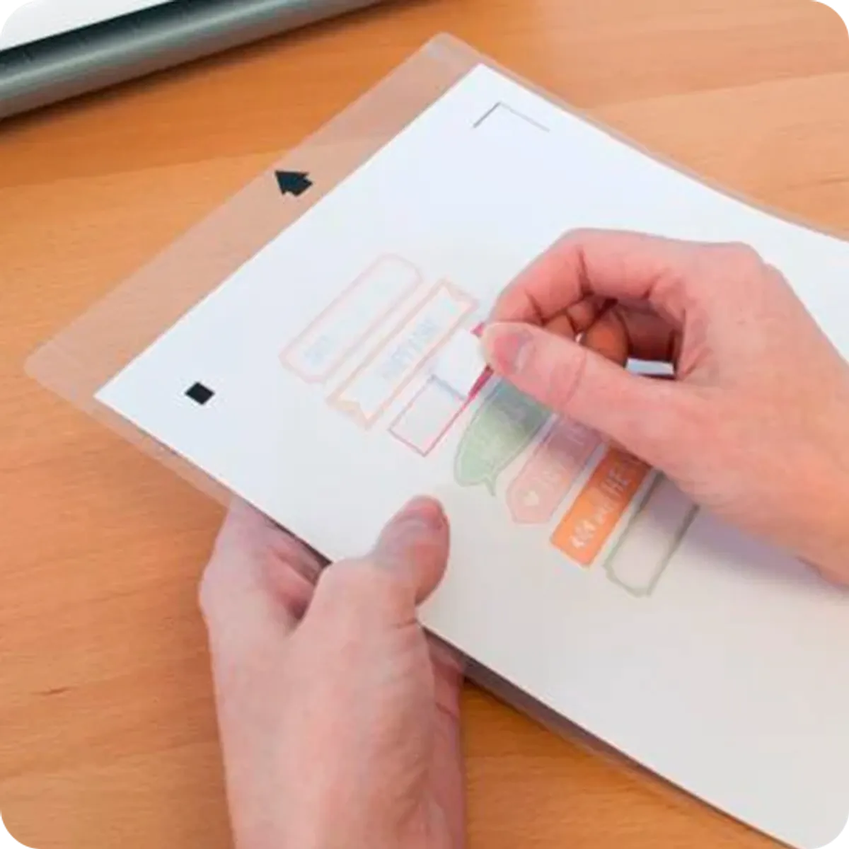 SILHOUETTE - Papel Adhesivo Blanco Imprimir