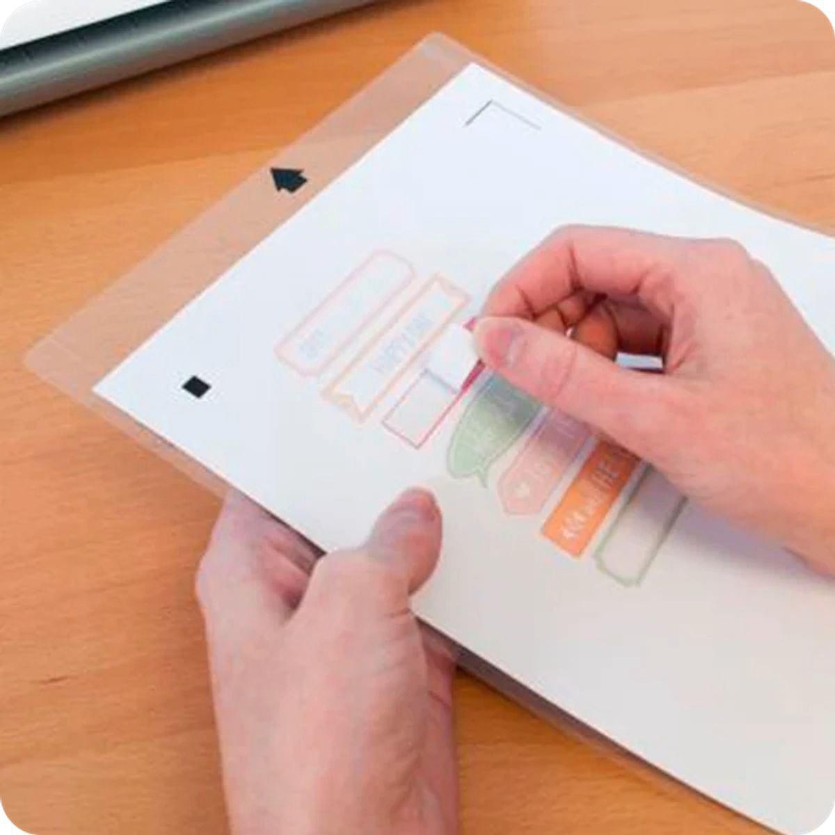 SILHOUETTE - Papel Adhesivo Blanco Imprimir