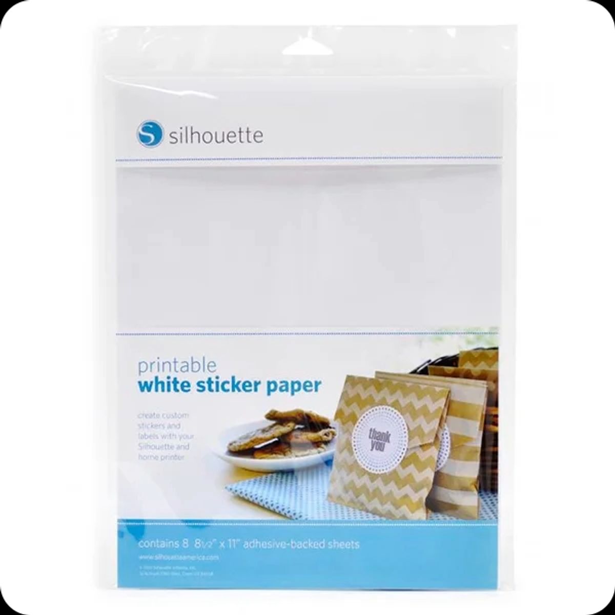 SILHOUETTE - Papel Adhesivo Blanco Imprimir