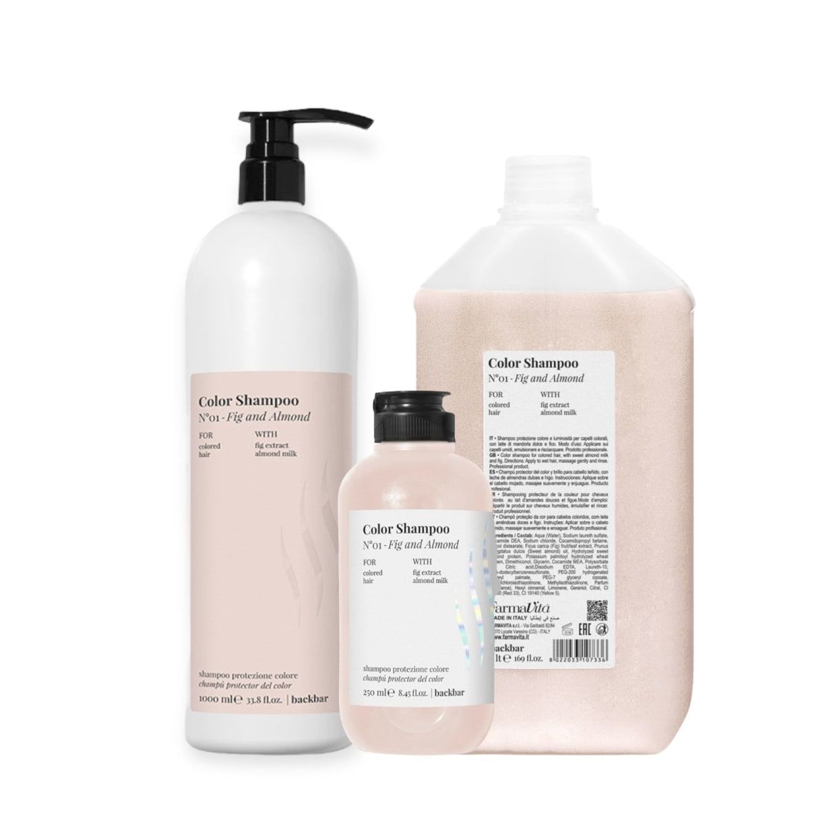 FARMAVITA - Farmavita Color Shampoo Nro 01 Leche de almendras e higos 5000 Ml