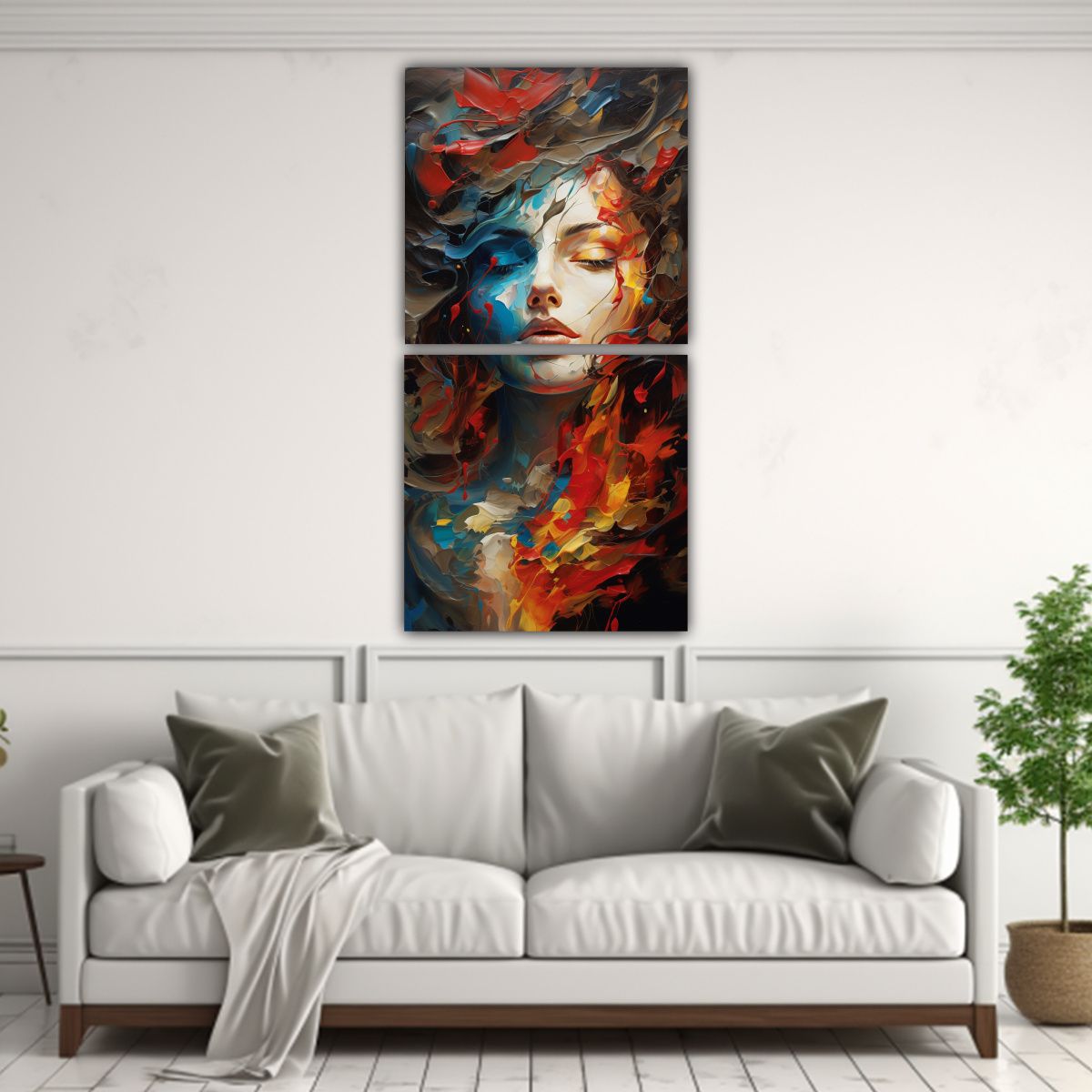 GENERICO - Pinturas Abstractas Cuerpos Humanos Para 80x160 Cm