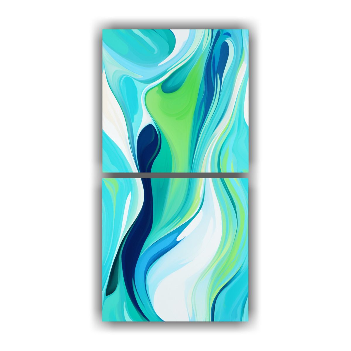 GENERICO - Pinturas Decorativas Estilo Galería Con Dos 80x160 Cm