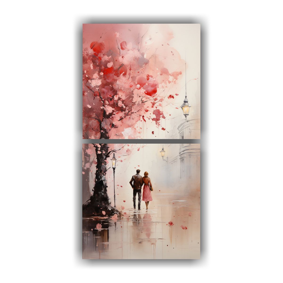 GENERICO - Cuadro Moderno Con Personas Caminando Bajo La 80x160 Cm