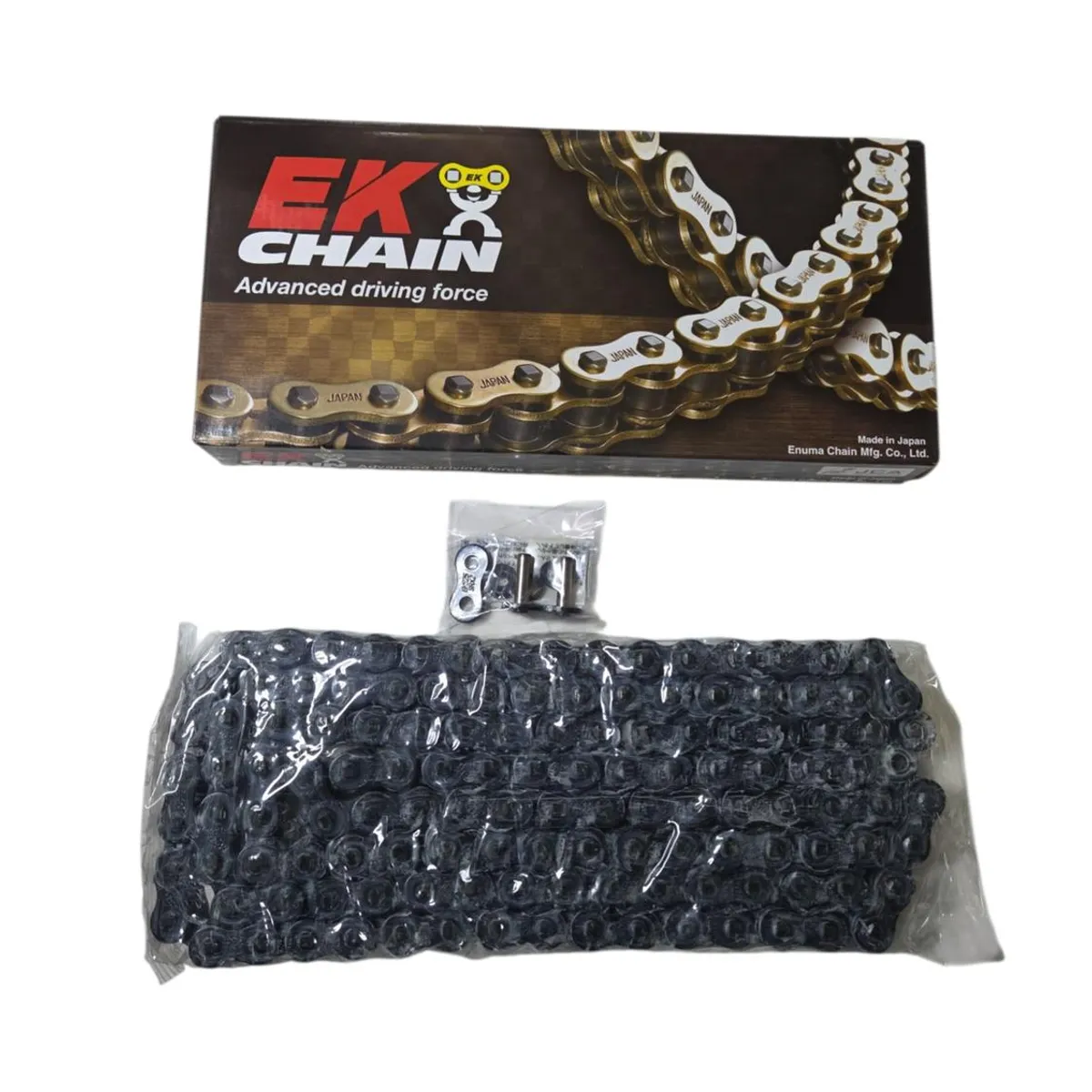 GENERICO - Cadena reforzada Moto 525 X 130 Con Qring EK Japonés