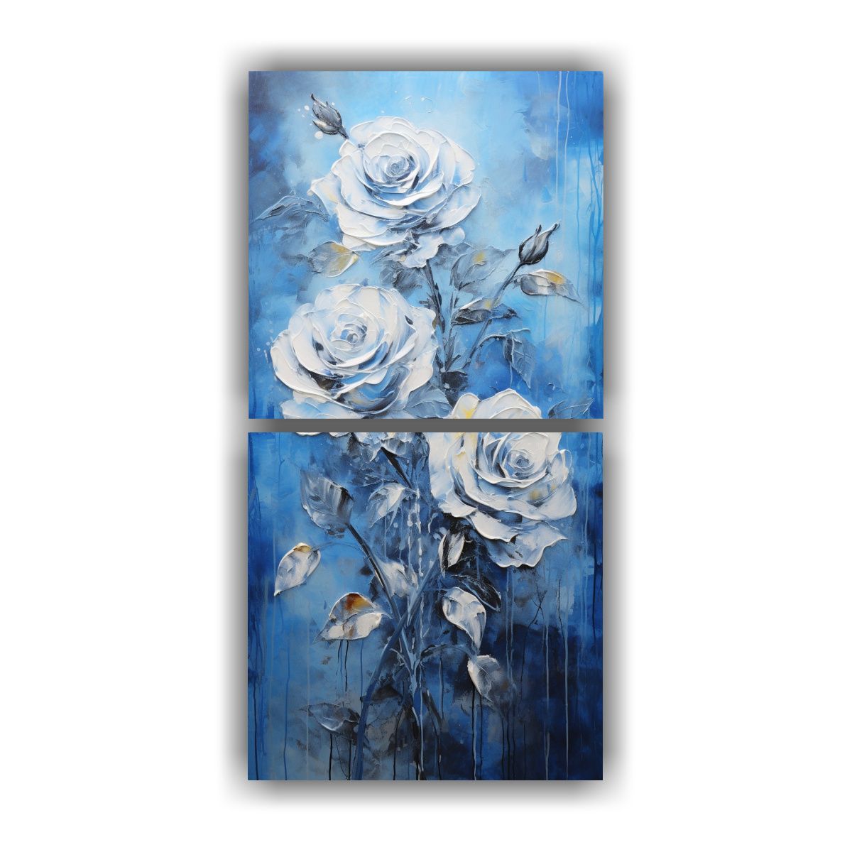 GENERICO - Cuadro De Pared Con Textura Espectacular De Rosas 80x160 Cm