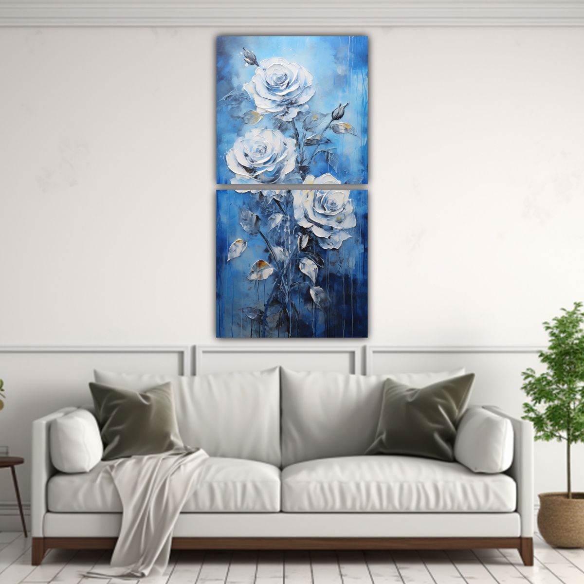 GENERICO - Cuadro De Pared Con Textura Espectacular De Rosas 80x160 Cm