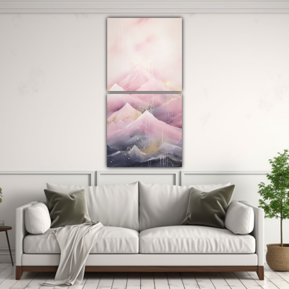 GENERICO - Pintura De Paisaje De Montaña Con Estilo 80x160 Cm