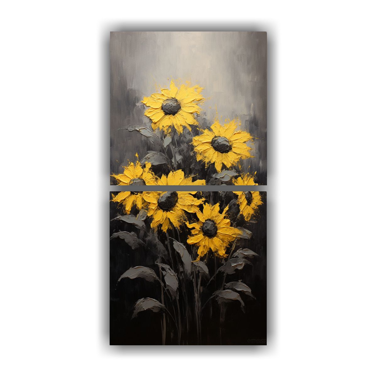 GENERICO - Formas Elegantes Para Sala Cuadro De Girasoles 80x160 Cm