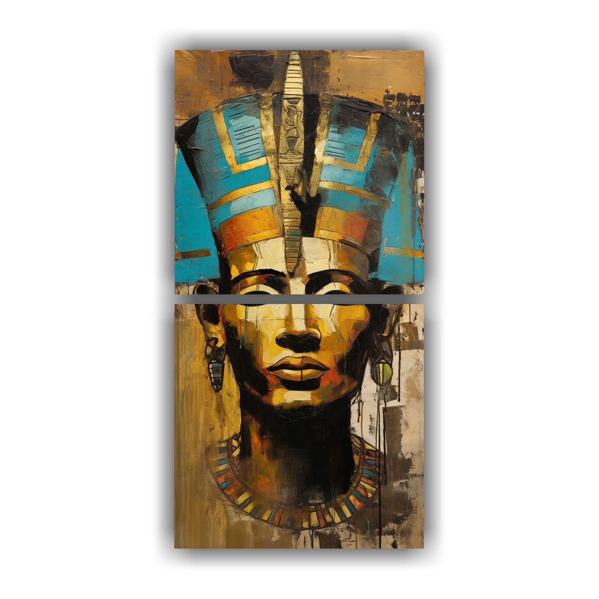 GENERICO - Pinturas Decorativas Tutankhamun Y Basquiat En 70x140 Cm