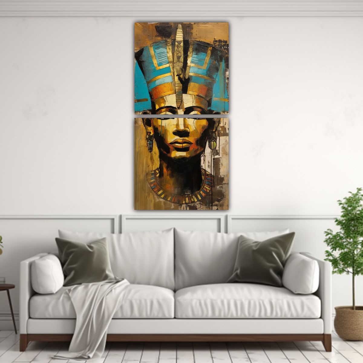 GENERICO - Pinturas Decorativas Tutankhamun Y Basquiat En 70x140 Cm