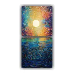 GENERICO - Set 2 Artes Tonos Estilo Punto Luminoso De 70x140 Cm
