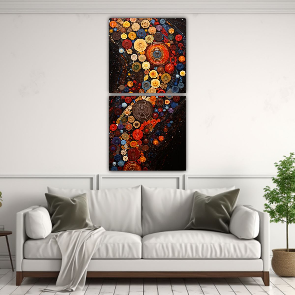 GENERICO - Pinturas Decorativas De Abstracción Clásica Con 80x160 Cm