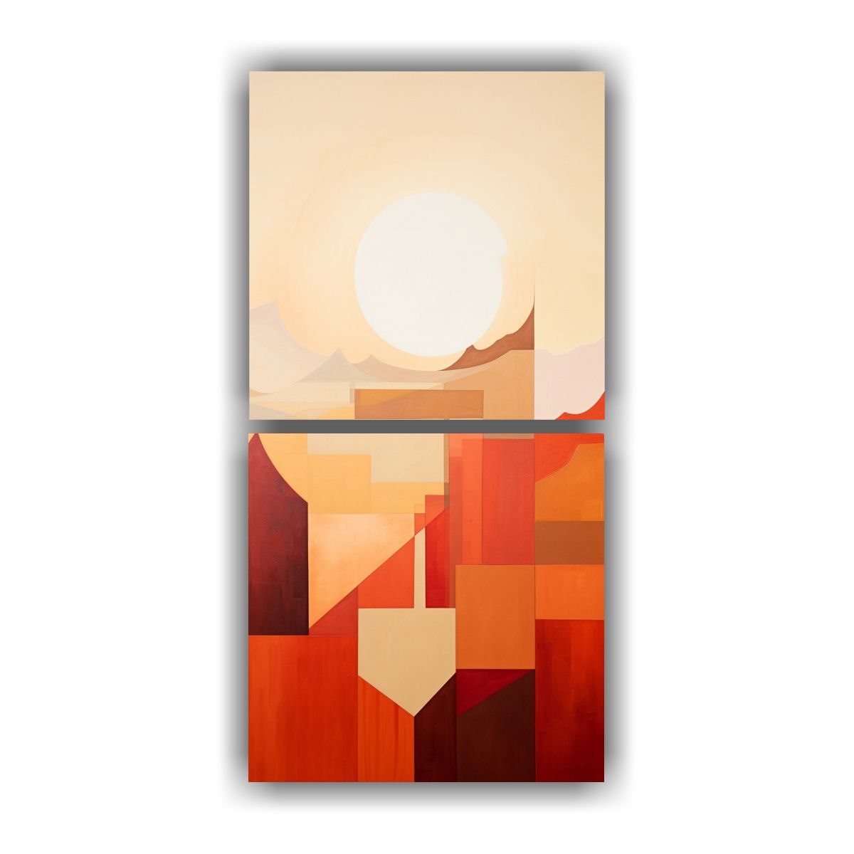 GENERICO - Dos Composiciones Inspiradas En La Abstracción 80x160 Cm