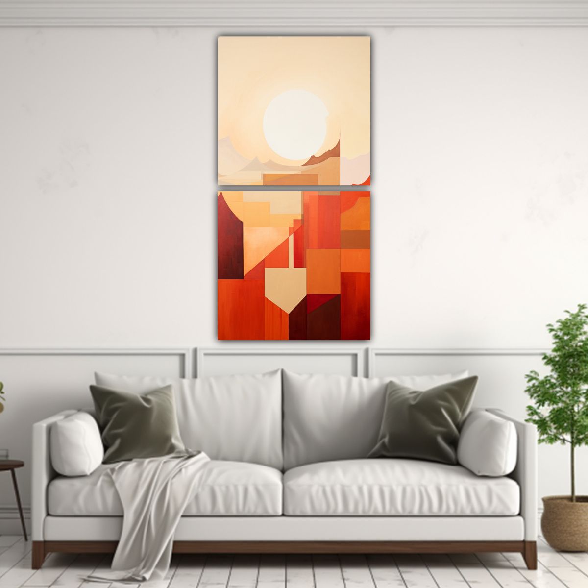 GENERICO - Dos Composiciones Inspiradas En La Abstracción 80x160 Cm