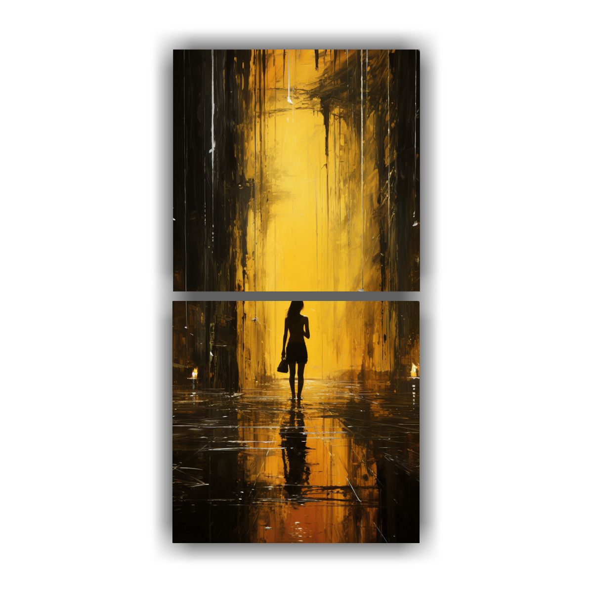 GENERICO - Cuadro Decorativo Estilo Vanguardia Brillante 80x160 Cm