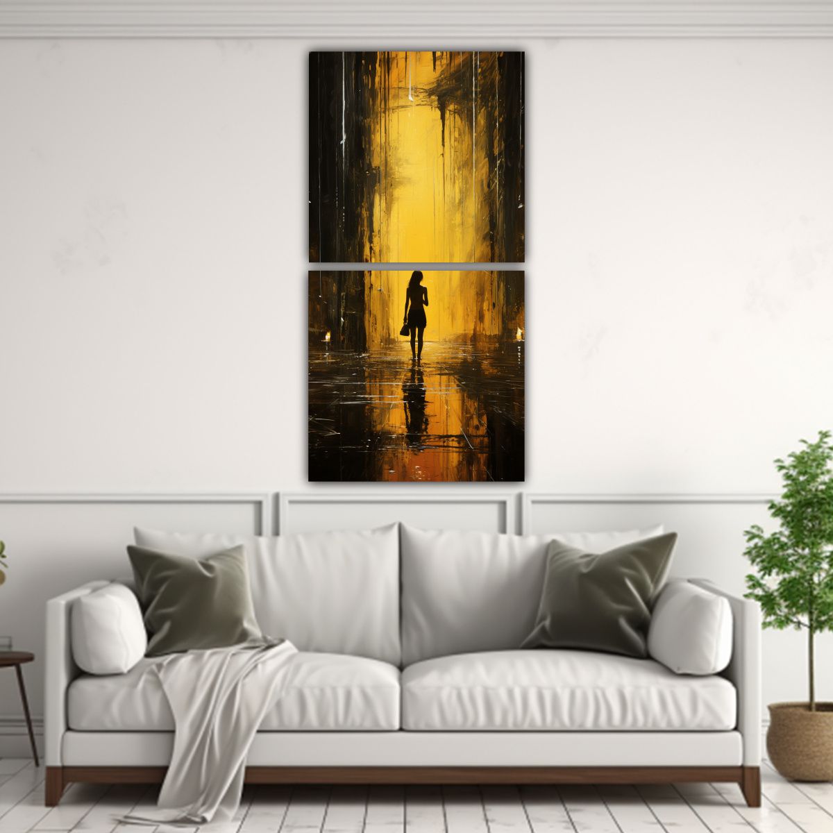 GENERICO - Cuadro Decorativo Estilo Vanguardia Brillante 80x160 Cm