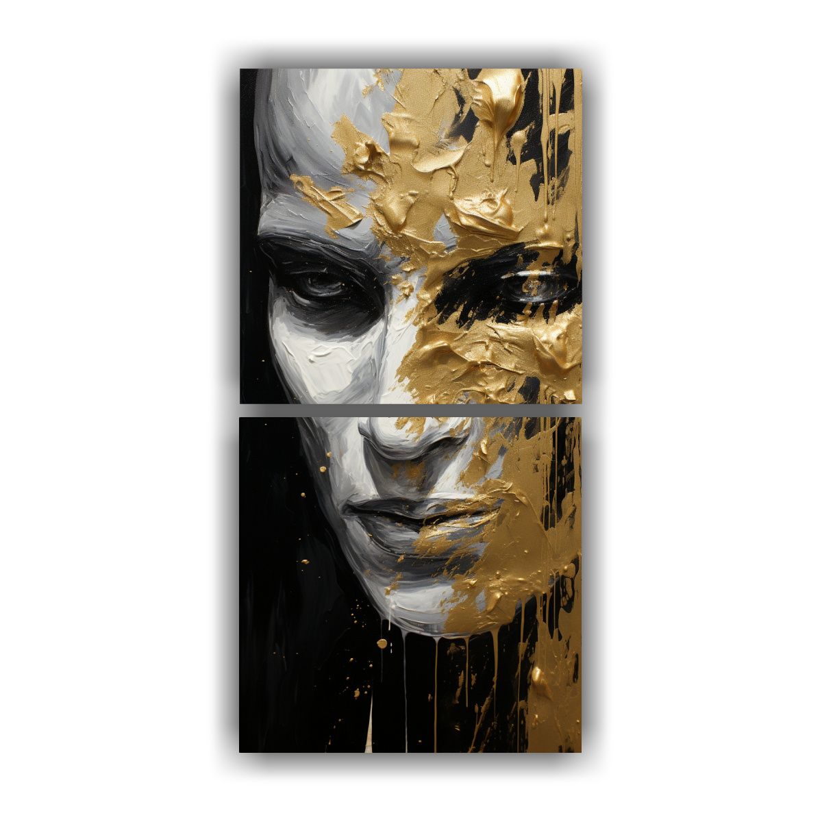 GENERICO - Pintura Decorativa Con Motivos De Contornos 70x140 Cm