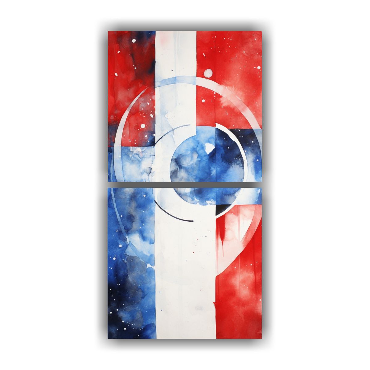 GENERICO - Pintura Abstracta De La Bandera Noruega Arte 70x140 Cm