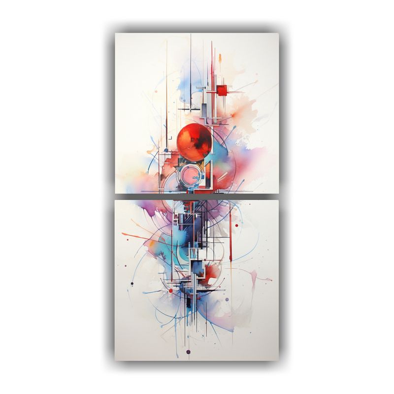 GENERICO - Cuadros Abstractos Modernos De Acuarela Para 70x140 Cm