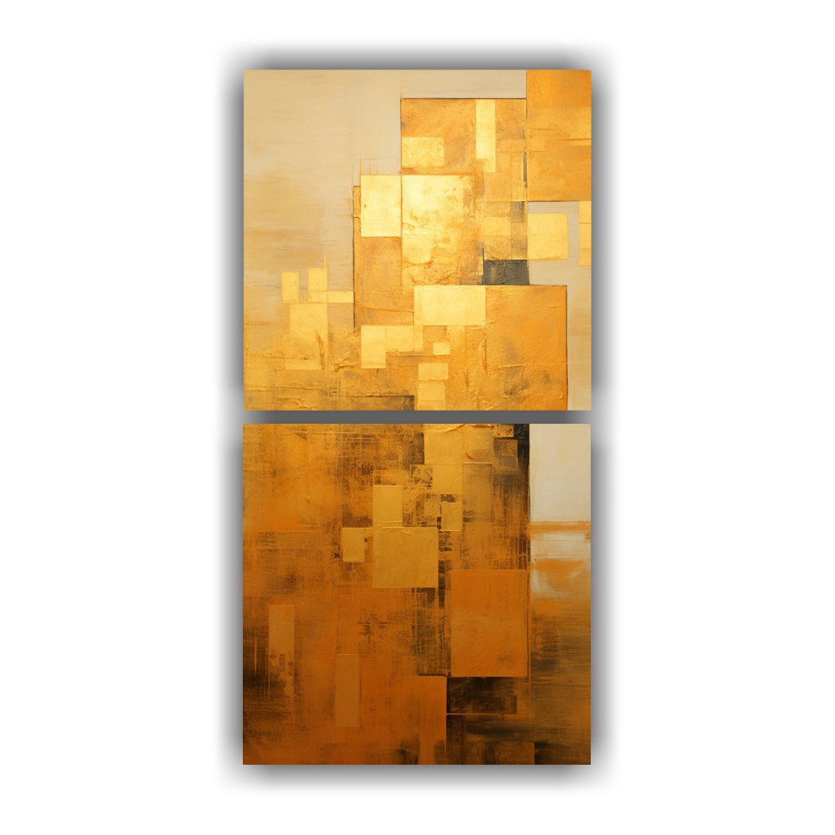 GENERICO - Cuadros Decorativos Época Dorados Con Estilo 80x160 Cm