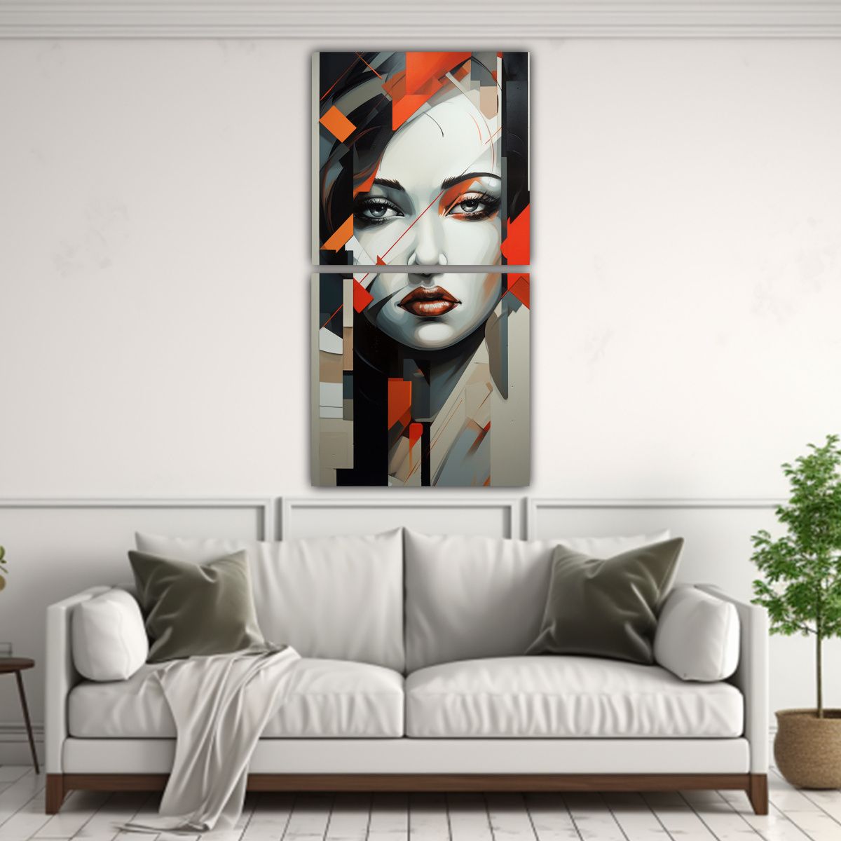 GENERICO - Pinturas Abstractas Protagonistas Modernas De Dos 70x140 Cm